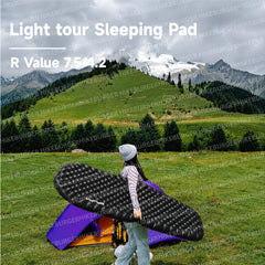 Light tour R Value 7.5/4.2 Outdoor Camping Sleeping Pad Portable Moisture-proof Pad Hiking Inflatable Mat