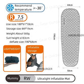 Light tour R Value 7.5/4.2 Outdoor Camping Sleeping Pad Portable Moisture-proof Pad Hiking Inflatable Mat