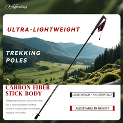 110g Ultra Light Weight Trekking Poles Foldable Hiking Sticks Carbon Fiber Hiking Poles Walking Sticks Trekking Walking Poles