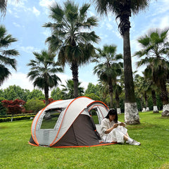 5-8 people quick opening hand throw tent waterproof camping boat tent outdoor tent fully automatic pop-up