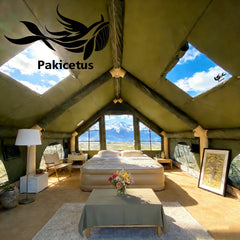 PAKICETUS Inflatable camping tent 4-8 people with windows portable water-resistant camping tent Four season tents