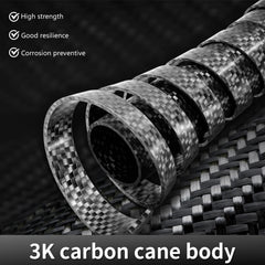 BISINNA 2pcs Trekking Poles Carbon Fiber Walking Sticks Ultra-light Telescopic Outdoor Hiking Climbing Cane