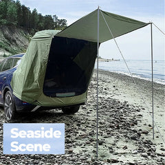 Outdoor Car Rear Tent Camping Picnic Car Rear Tent with Canopy Car Rear Extension Tent Sunshine-Proof Rain-Proof Car Rear Tent