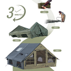 PAKICETUS Inflatable camping tent 4-8 people with windows portable water-resistant camping tent Four season tents