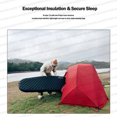 Light tour R Value 7.5/4.2 Outdoor Camping Sleeping Pad Portable Moisture-proof Pad Hiking Inflatable Mat