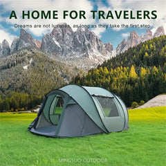 5-8 people quick opening hand throw tent waterproof camping boat tent outdoor tent fully automatic pop-up