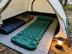 2026!Thicken Camping Mat Inflatable Mattress Sleeping Bed Tent Moisture-Proof Built-in Foot Pump Sleeping Pad with Pillow